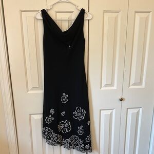 Elegant Black Floral Dress